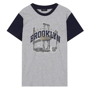 버커루 여성 배색 아트웍 링거반팔 TS (B242TS620P)