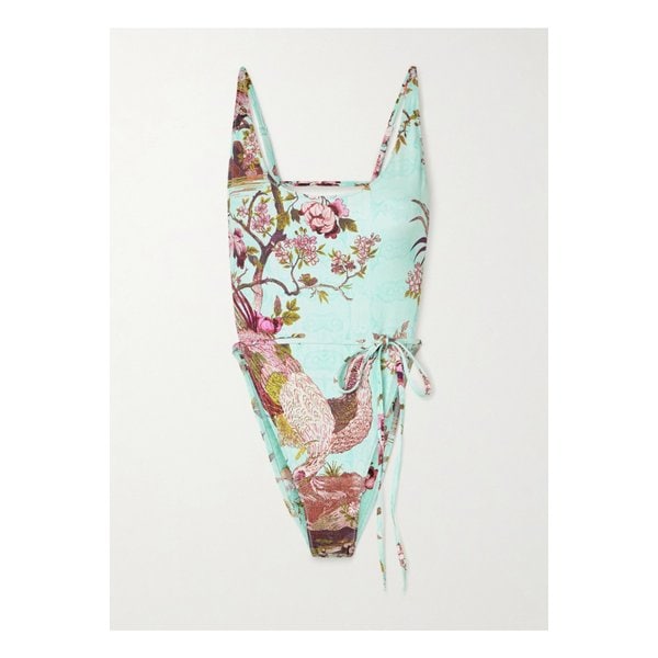 스킴스 로베르토 카발리 시그니처 스윔 타이 웨이스트 원피스 파지아넬라 46376663162934833