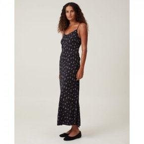 4377651 Cotton On Emme Maxi Slip Dress - Mylee Ditsy Black