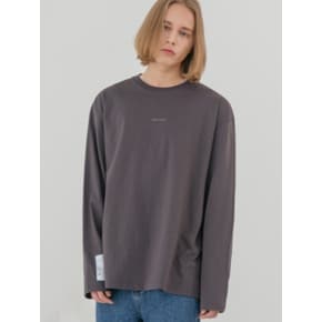 Overfit long sleeve T-shirt_charcoal