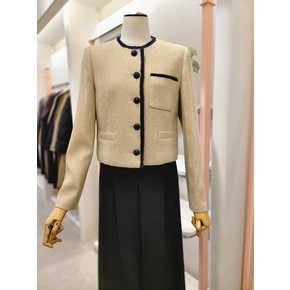 [여주점] 여성 트위드 라운드넥 싱글 브레이드 자켓( ITNAWJK160)