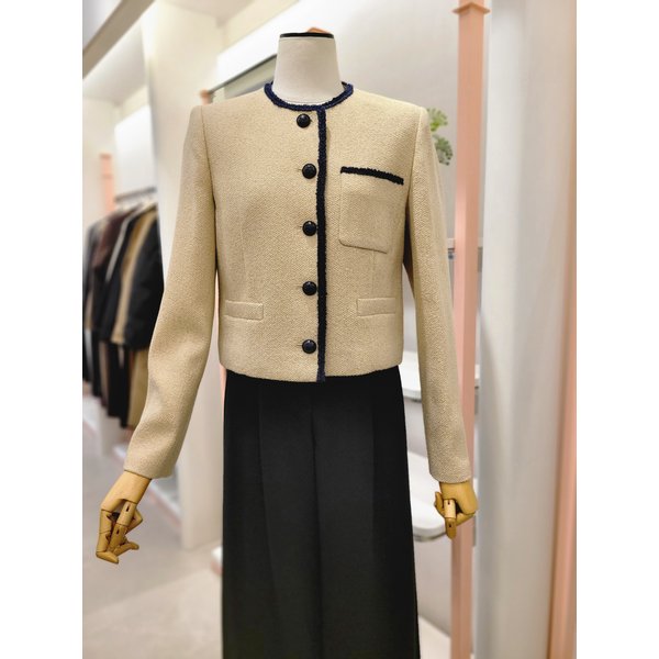 [여주점] 여성 트위드 라운드넥 싱글 브레이드 자켓( ITNAWJK160)
