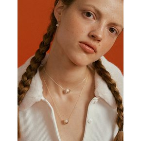 Pearl U Necklace[2color]