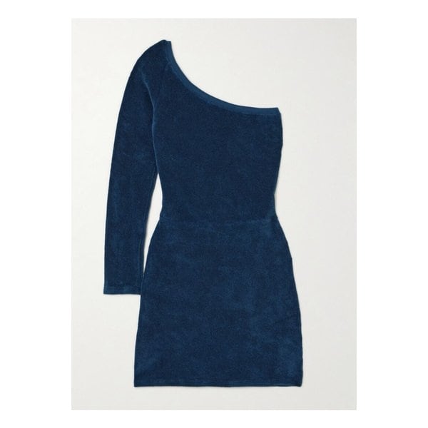 수지 콘디 아테나 원 슬리브 테리 코튼 혼방 미니 드레스 네이비 1647597358994206