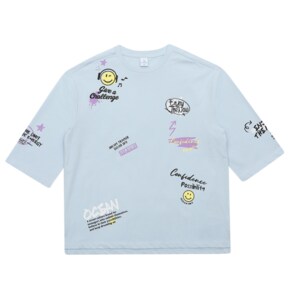 [2color]여아 multi 그래픽 7부 롱티셔츠