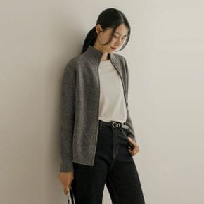 도오 하이넥 집업 니트 가디건_P439986998