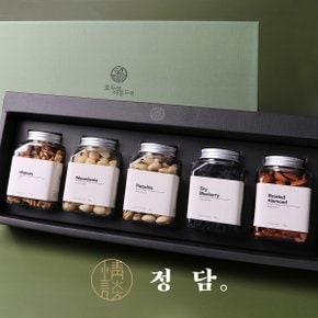 [9/2(월) 순차출고][SSG정담][호두랑아몬드랑]프리미엄 견과 선물세트 명품 2-3호[호두130g+아몬드220g+피스타치오170g+마카다미아180g+건블루베리250g]