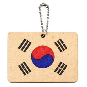 미술 활동 공예 체험 태극기 팬던트 만들기 키트 단체목걸이 우드팬던트 목걸이팬던트