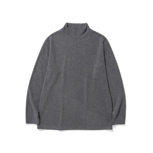 하프 폴라 롱 슬리브 니트 CHARCOAL