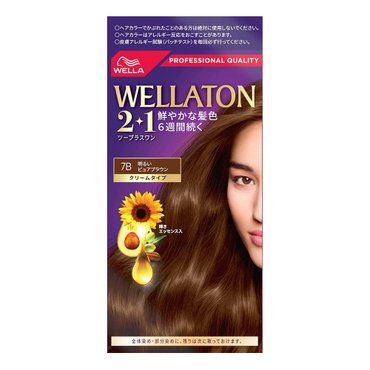 웰라 WELLA 웰라톤 크림 염색약 7B 브라이트 퓨어 브라운