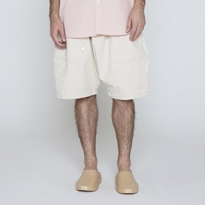 CB COTTON FATIGUE SHORTS (CREAM)