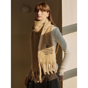 AD&heart embroidery logo boucle muffler - 6color