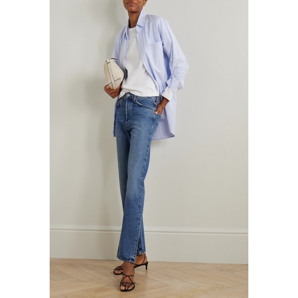 라나 디스트레스드 미드라이즈 스트레이트 진 46376663163046419