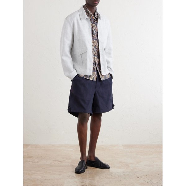 론 버튼다운 칼라 페이즐리 코튼 셔츠 46376663163099402