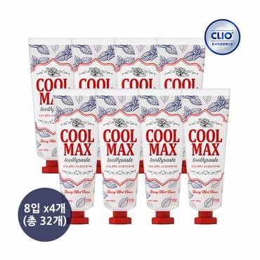 기타 크리오 쿨 맥스 스트롱 민트향 치약 100g 8입 x4개(총 32개)