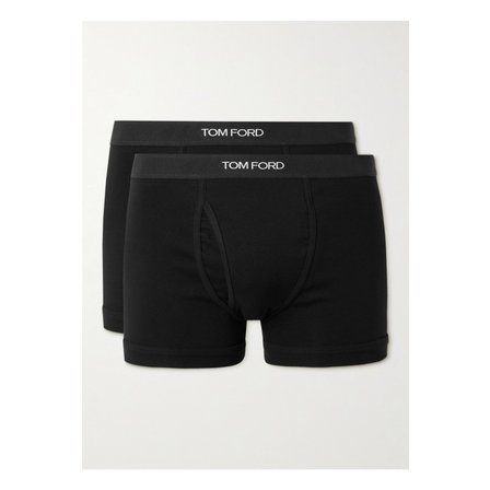 톰포드 스트레치 코튼 저지 복서 브리프 2p 세트 블랙 1647597337958802