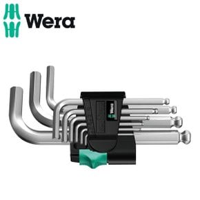 베라950PKS/9SM 133163 비포장 숏볼렌치세트 L렌치 육각렌치 1.5-10mm WERA