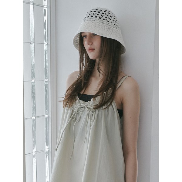 Crochet string bucket hat_3color