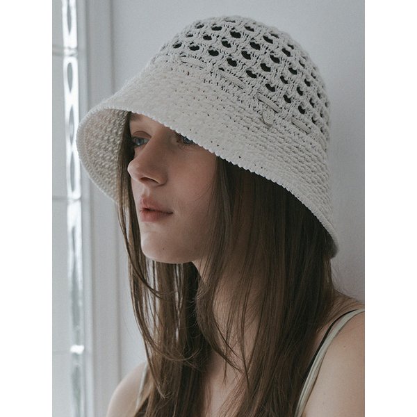 Crochet string bucket hat_3color