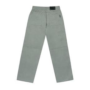 RIVET PATCHWORK EMBROIDERED COTTON PANTS GREEN GREY - 리벳엠브로이드 팬츠