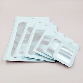 지퍼백(7.5cm 포장용 반투명 화이트 컬러 12cm) X
