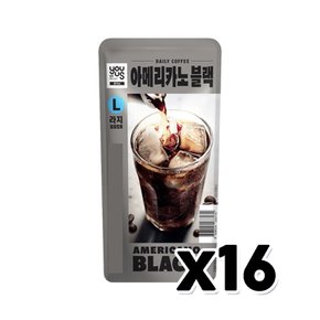 유어스 아메리카노블랙 L 아이스파우치음료 340ml x 16개