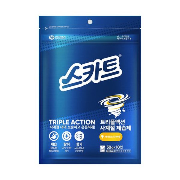 [쓱7클럽]스카트 트리플액션 사계절제습제 페어앤프리지아 30g x10입