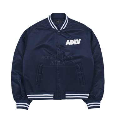 아크메드라비 ADLV LOGO PATCH VARSITY JACKET NAVY - 바시티자켓