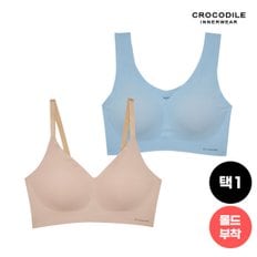 뉴 라이크라 쉘론 몰드부착 V넥 스트랍 감탄브라 1종 택1