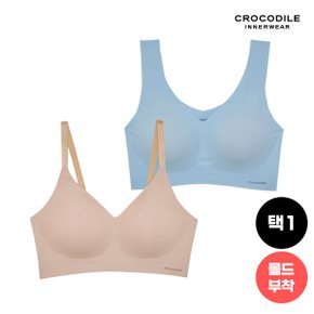 뉴 라이크라 쉘론 몰드부착 V넥 스트랍 감탄브라 1종 택1