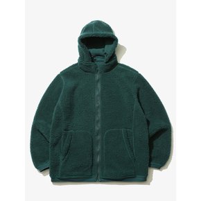 Recersible Fleece Hood Zip-up Green