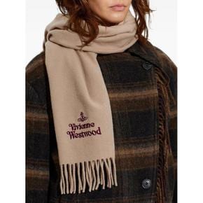81030007W00Q7 C406 BEIGE scarf embroidered in wool
