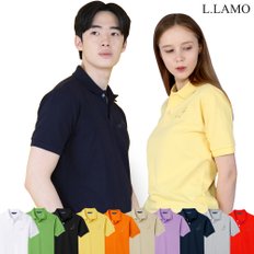 로고 카라 반팔 티셔츠 남녀공용 빅사이즈 S~4XL