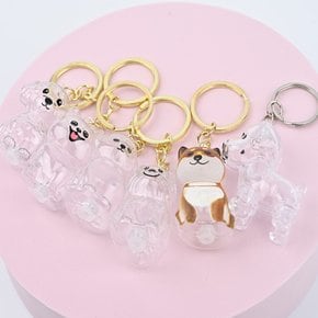 강아지 털 보관 키링 반려견 털보관함 투명 키홀더 펫로스 추모 기념 굿즈 댕댕이 선물 가방 자