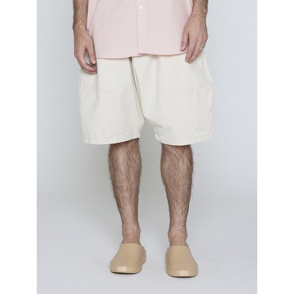 CB COTTON FATIGUE SHORTS (CREAM)