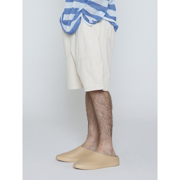 CB COTTON FATIGUE SHORTS (CREAM)