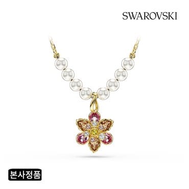 스와로브스키 [본사정품/쇼핑백증정] Idyllia 그리스털 펄 골드 톤 목걸이 5723140