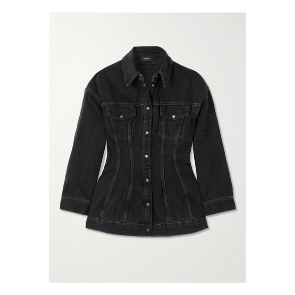워드로브 NYC 컨투어 데님 재킷 블랙 46376663162919378