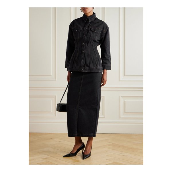 워드로브 NYC 컨투어 데님 재킷 블랙 46376663162919378