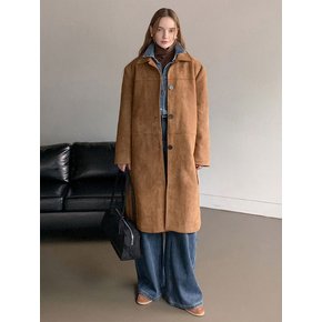 [Quilted lining] Mew Suede Single Long Coat (2colors) VCOAT_023