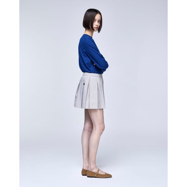 [파주점] [송지오우먼]지제로 팬서 플리츠 미니 쇼츠 라이트 그레이 WH3PT803LG