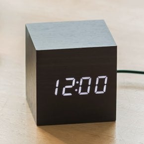 LED 우드 정사각 무소음 인테리어 디지털 탁상시계 알람시계
