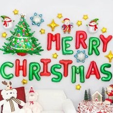 MERRY CHRISTMAS 메리크리스마스 은박풍선세트 글자풍선 레터링 이벤트 파티