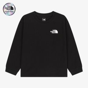 [노스페이스 키즈 공식] 키즈 고 투 긴팔 티 NT7TS01T_BLK