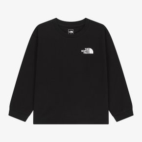 [노스페이스 키즈 공식] 키즈 고 투 긴팔 티 NT7TS01T_BLK