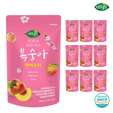  자연생각 복숭아 아이스티 190ml x10팩 (편의점음료)