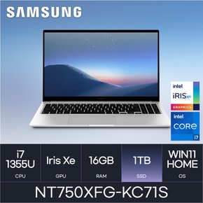 삼성전자 갤럭시북3 NT750XFG-KC71S (WIN11HOME/SSD 1TB/RAM 16GB) HMC