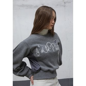 에고이스트 [시흥점] 여성 울혼방 레터링 스웨트 티셔츠(EQ4OTL01)