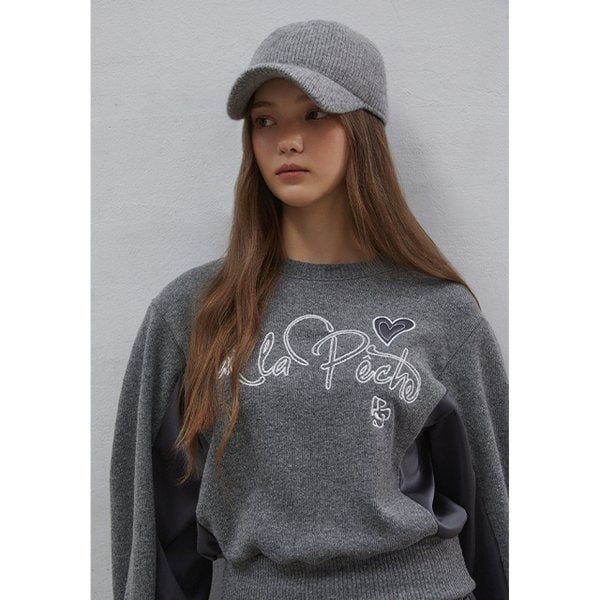 [시흥점] 여성 울혼방 레터링 스웨트 티셔츠(EQ4OTL01)