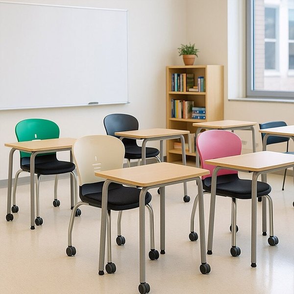 강의실 학원 식당 카페 의자 (바퀴형) WB658